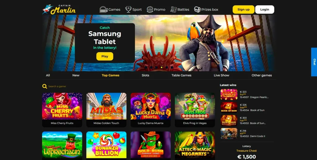 Top Games by Captain Marlin Casino