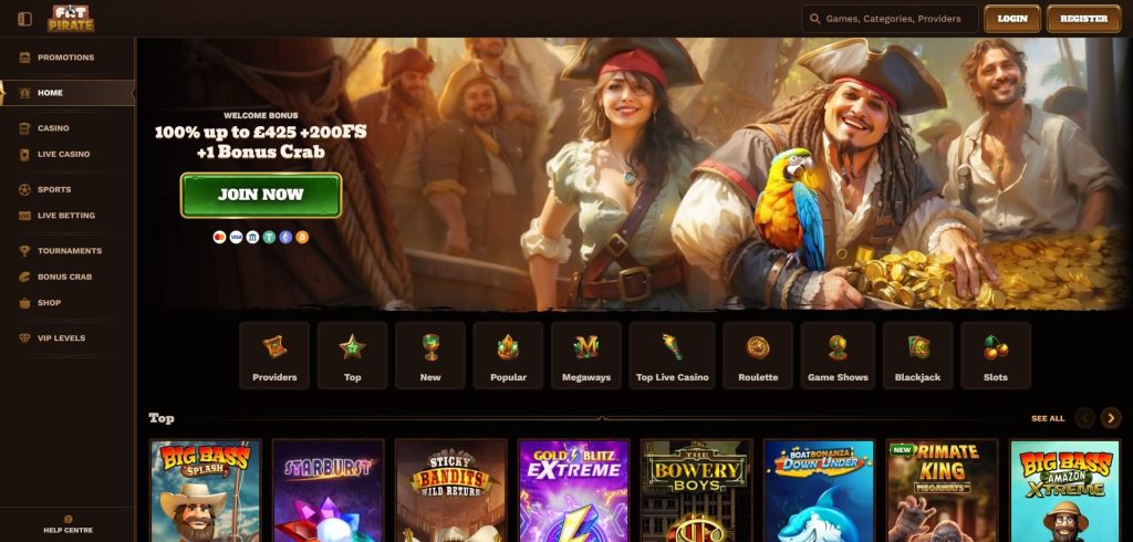 FarPirate Casino Main Page