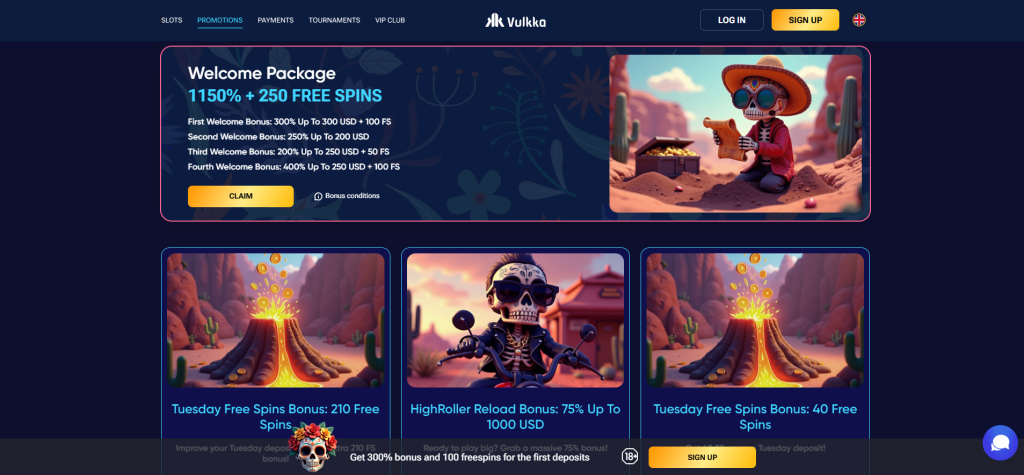 Promotions at Vulkka Casino